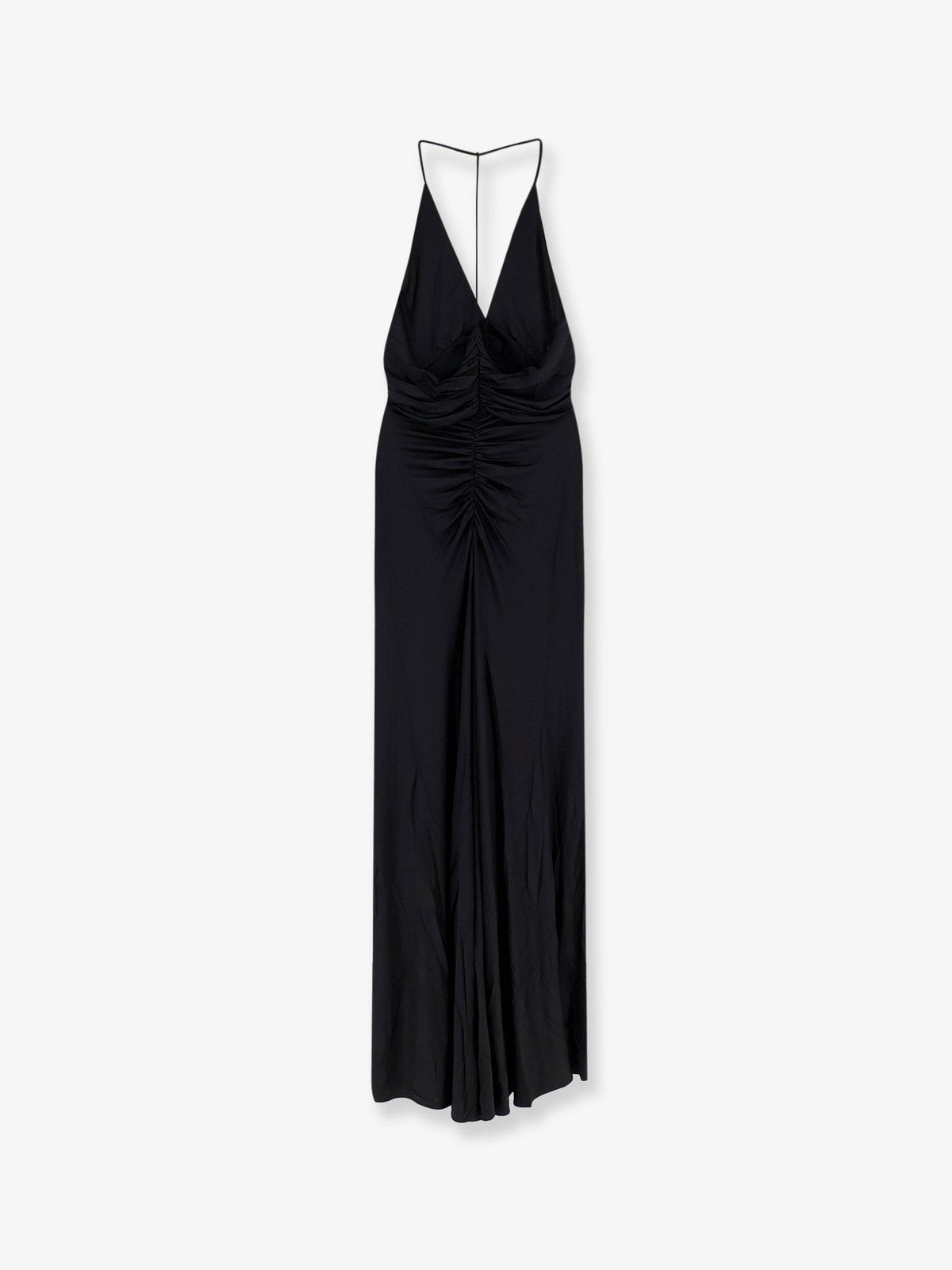 self-portrait Women's Gathered Jersey Long Dress Black, view 5