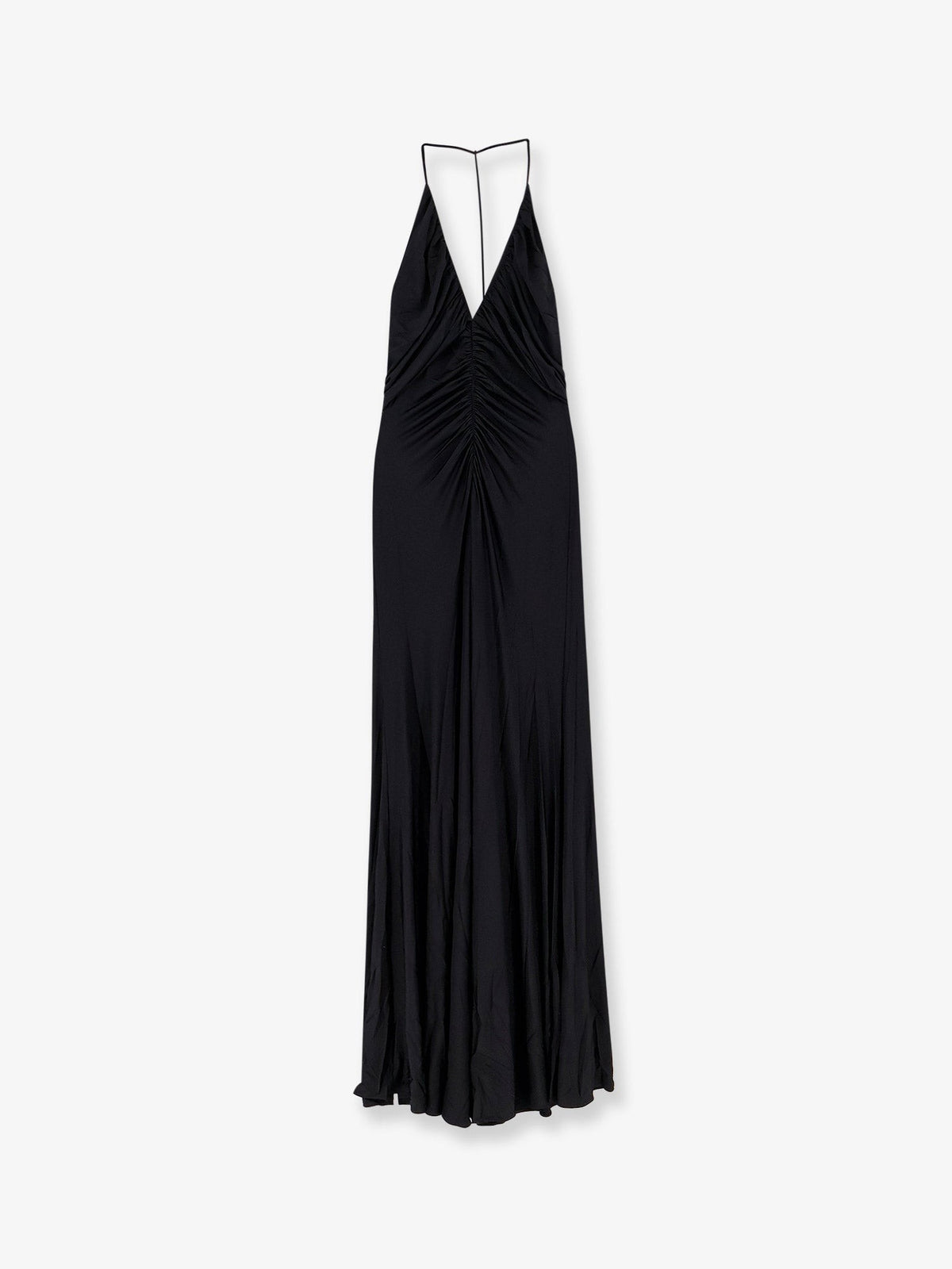 self-portrait Women's Gathered Jersey Long Dress Black