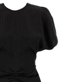 Victoria Beckham Gathered Waist Mini Dress Black