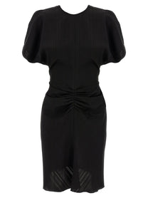 Victoria Beckham Gathered Waist Mini Dress Black
