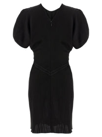 Victoria Beckham Gathered Waist Mini Dress Black
