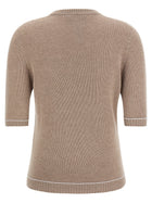 Fabiana Filippi Gauze Platinum Sweater Beige, view 2