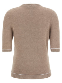 Fabiana Filippi Gauze Platinum Sweater Beige