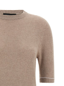 Fabiana Filippi Gauze Platinum Sweater Beige