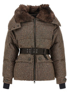 Moncler Grenoble Gelise Brown Down Jacket Brown