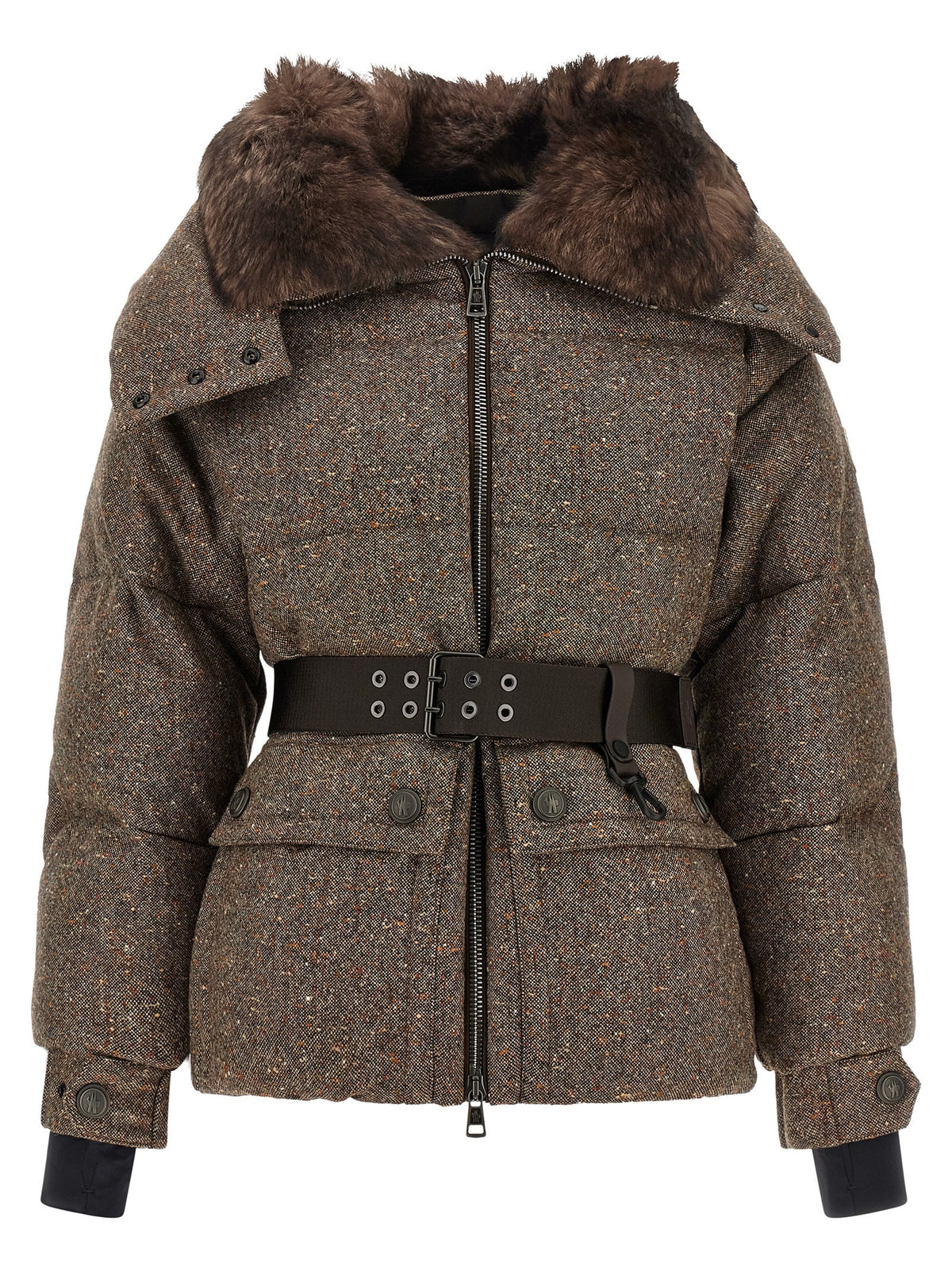 Moncler Grenoble Gelise Brown Down Jacket Brown