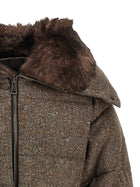 Moncler Grenoble Gelise Brown Down Jacket Brown, view 3