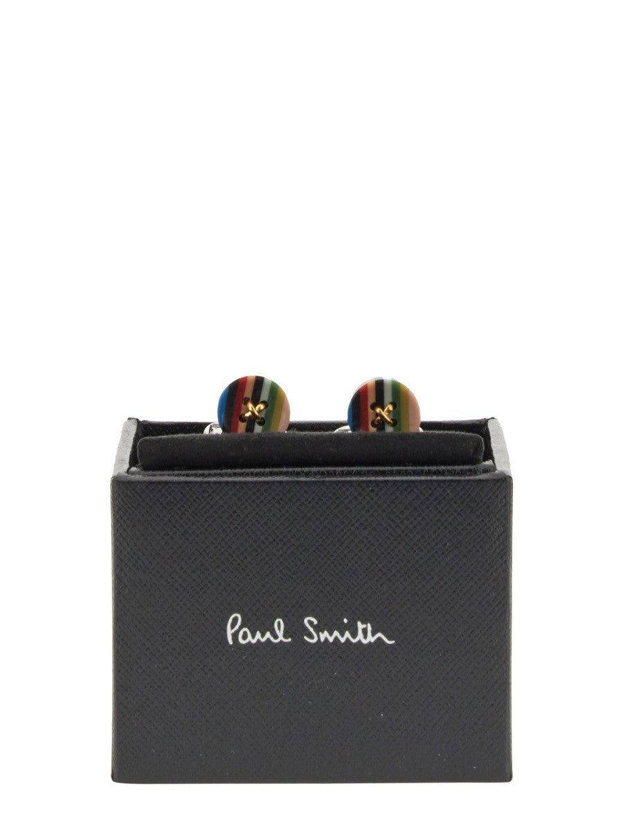 Paul Smith Men's Gemelli Button Stripe Multicolor