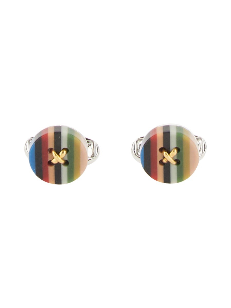 Paul Smith Men's Gemelli Button Stripe Multicolor