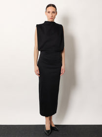Soeur Women's Gemma Organic Cotton Long Dress Black