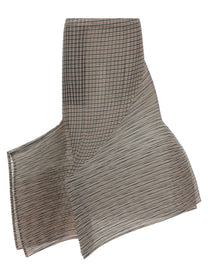 Issey Miyake Generic Stripes (machine Pleats) Skirt Brown