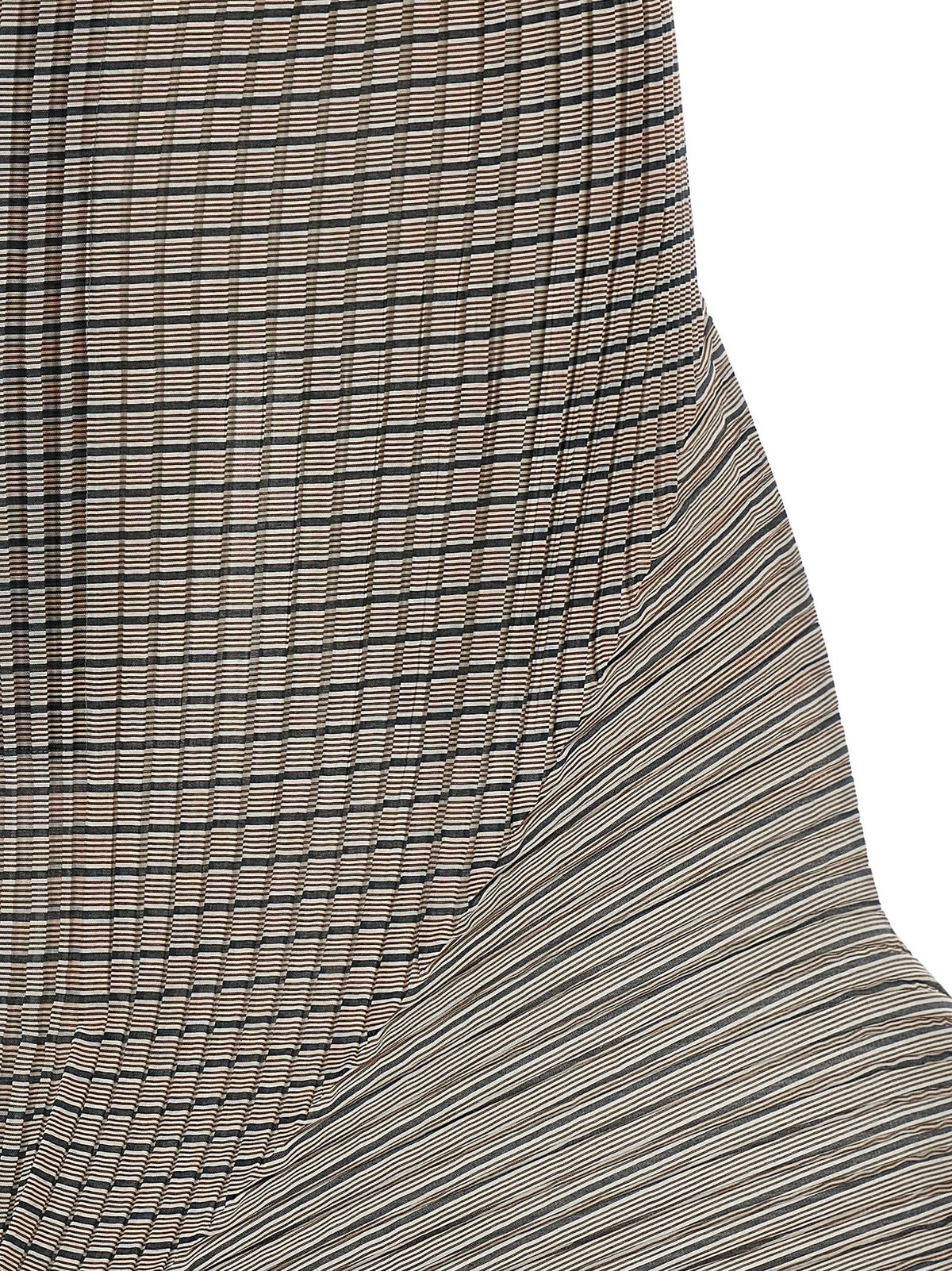 ISSEY MIYAKE Generic Stripes (machine Pleats) Skirt Brown, view 3