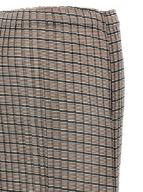 Issey Miyake Generic Stripes (machine Pleats) Skirt Brown