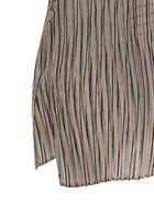 ISSEY MIYAKE Generic Stripes (machine Pleats) Top Brown, view 4