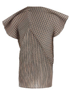 ISSEY MIYAKE Generic Stripes (machine Pleats) Top Brown, view 2