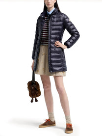 Moncler Women's Genet Long Down Jacket Blue
