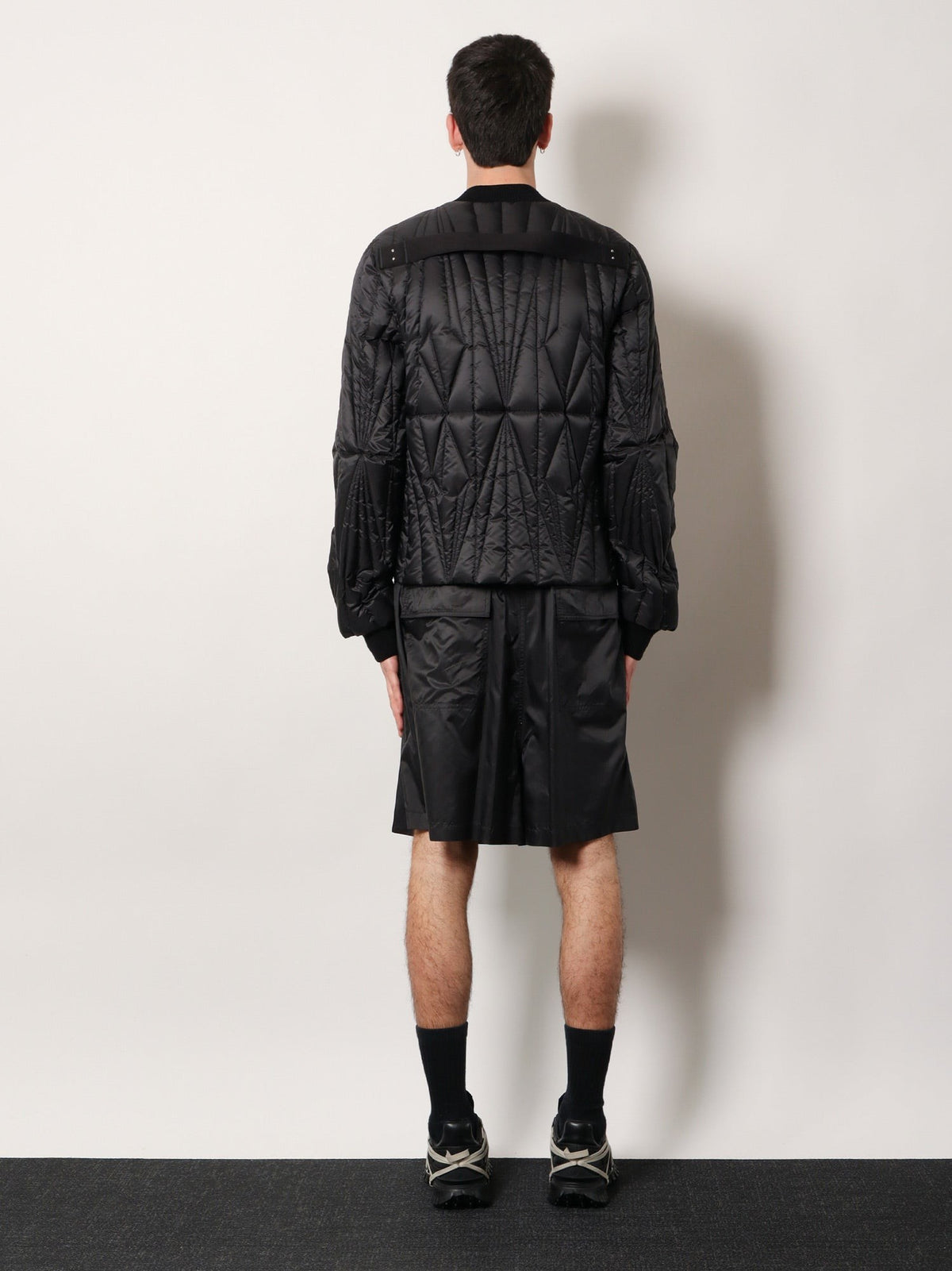 Moncler + Rick Owens Men's Geocamo Flight Down Jacket Black, view 3