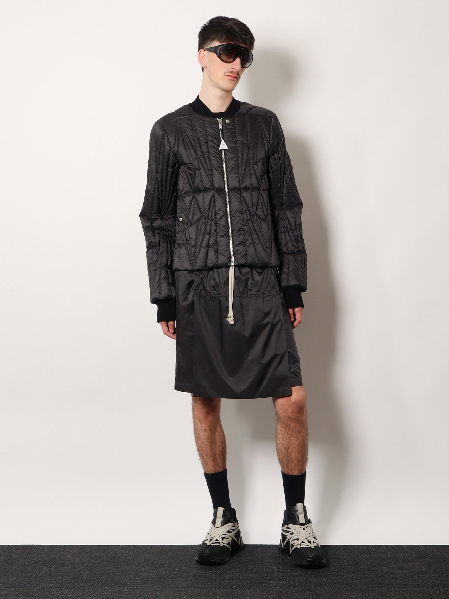 Moncler + Rick Owens Men's Geocamo Flight Down Jacket Black