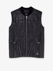 Moncler + Rick Owens Men's Geocamo Flight Leather Vest Black Moncler + Rick Owens