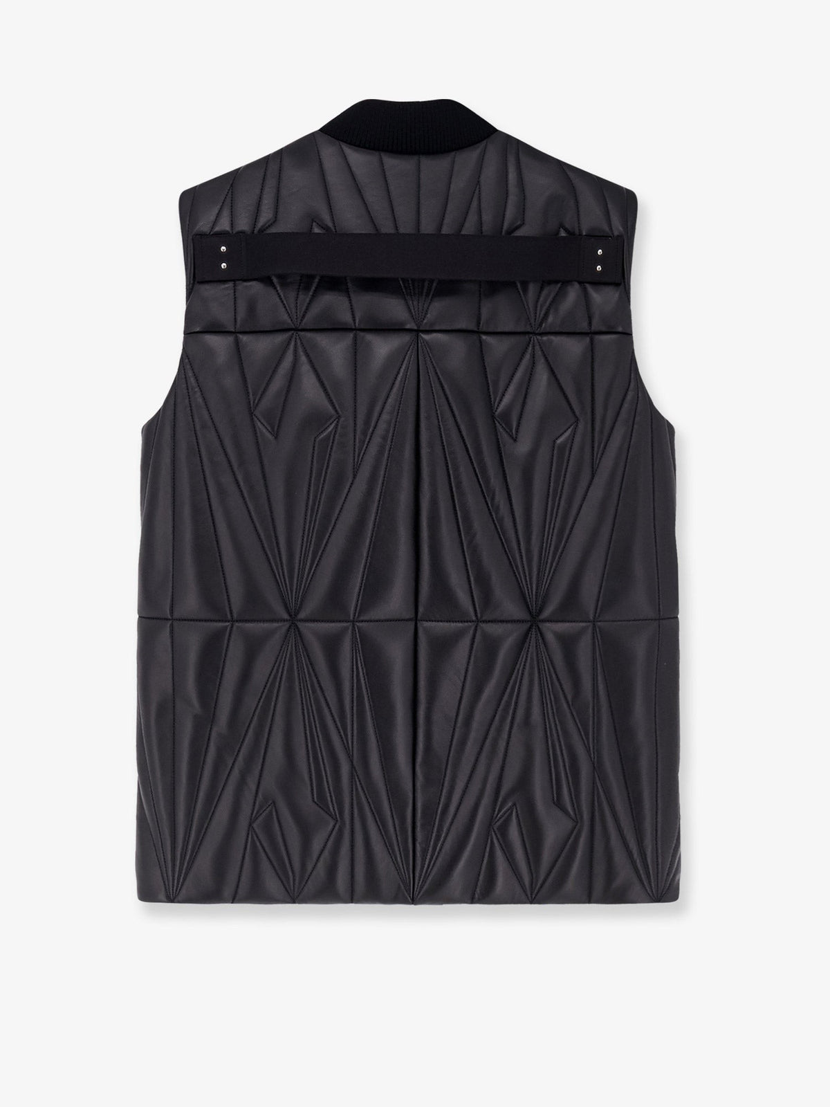 Moncler + Rick Owens Men's Geocamo Flight Leather Vest Black