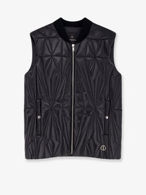 Moncler + Rick Owens Men's Geocamo Flight Leather Vest Black