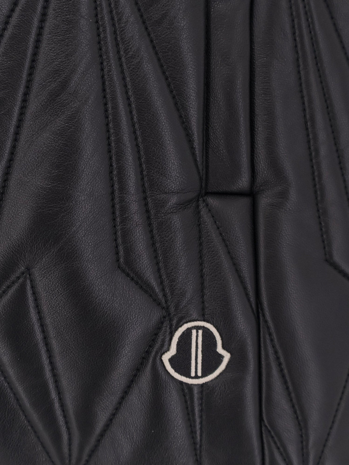 Moncler + Rick Owens Men's Geocamo Flight Leather Vest Black