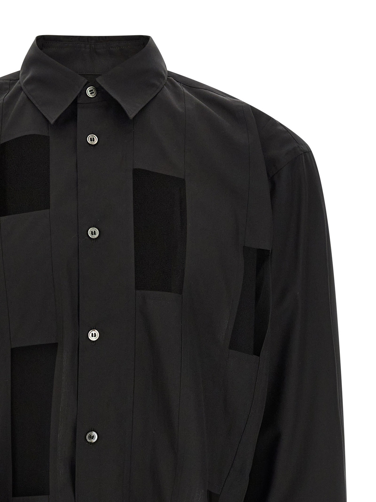 Comme Des Garçons Homme Plus Geometric Cut Out Shirt Black