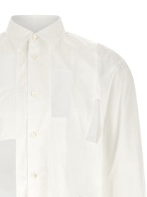 Comme Des Garçons Homme Plus Geometric Cut Out Shirt White