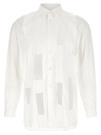 Comme Des Garçons Homme Plus Geometric Cut Out Shirt White