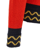 Marni Geometric Intarsia Sweater Red, view 4