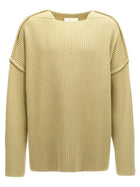 Jil Sander Geometric Neckline Sweater Green