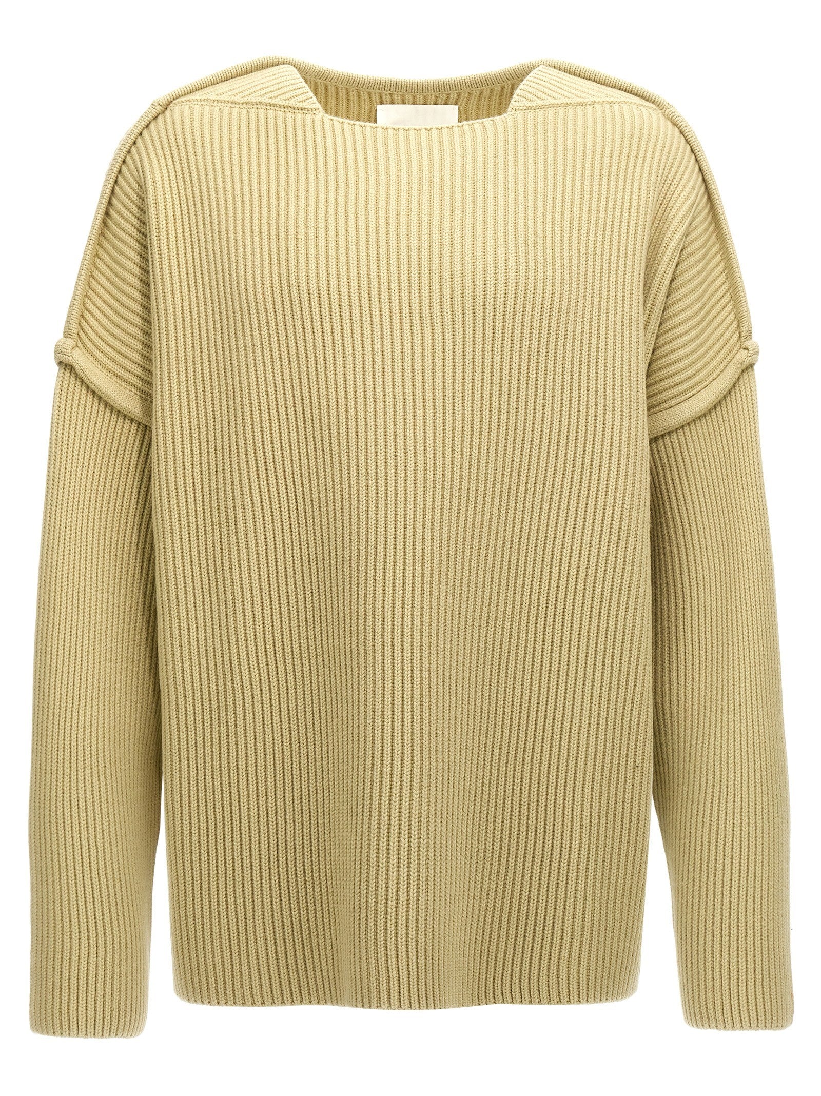 Jil Sander Geometric Neckline Sweater Green