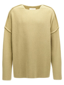 Jil Sander Geometric Neckline Sweater Green