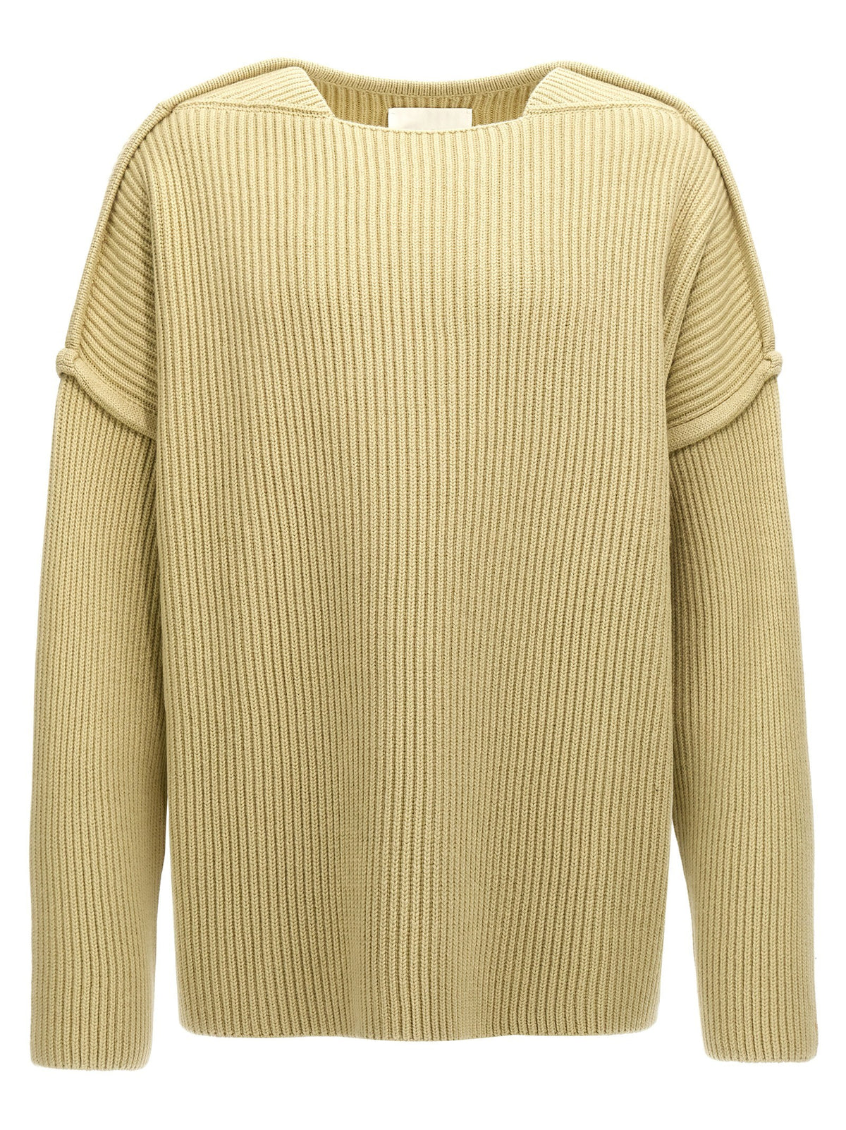 Jil Sander Geometric Neckline Sweater Green