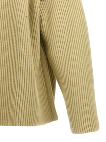 Jil Sander Geometric Neckline Sweater Green