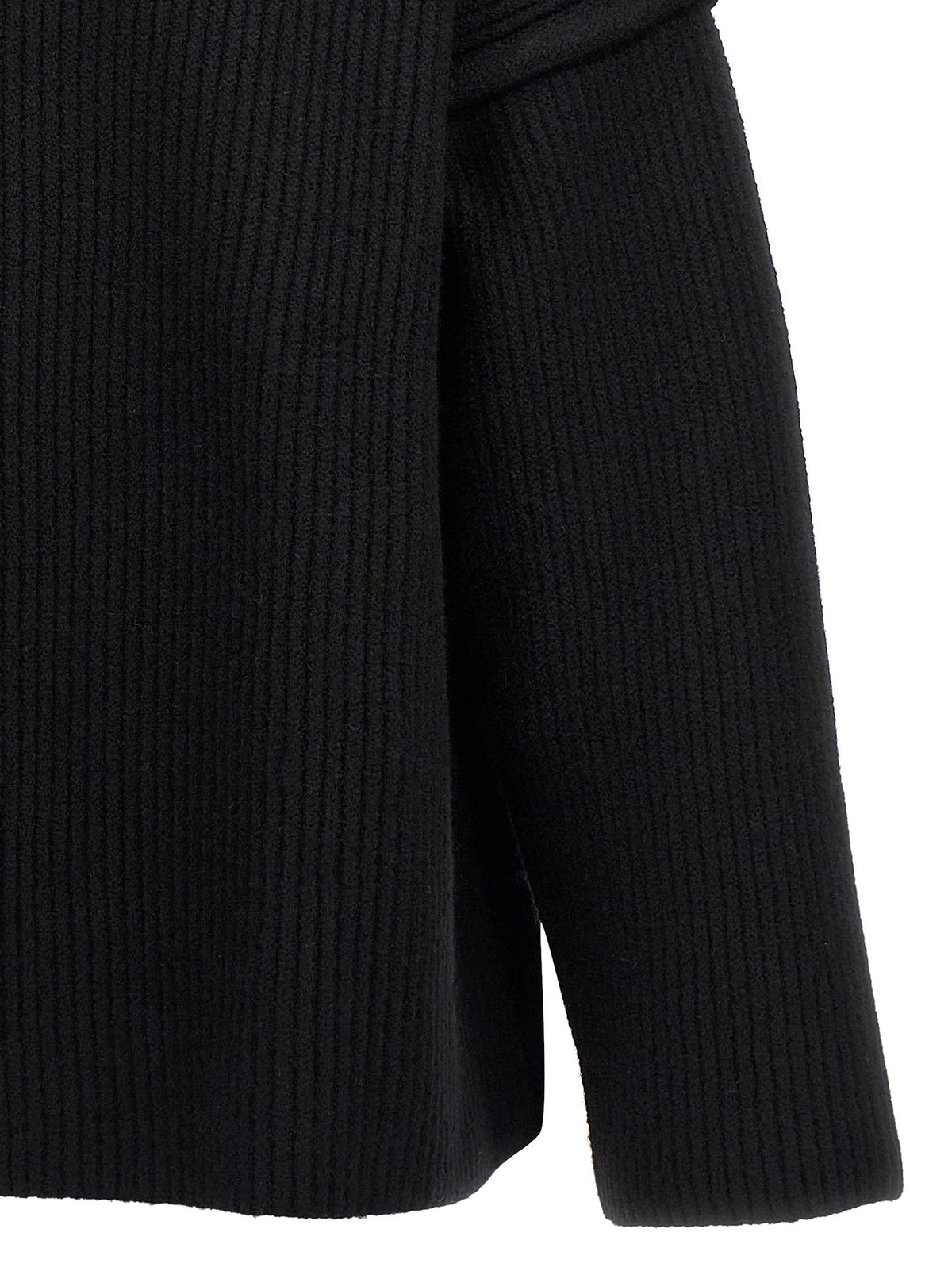 Jil Sander Geometric Neckline Sweater Black