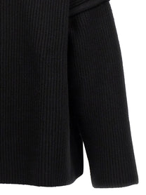 Jil Sander Geometric Neckline Sweater Black