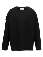 Jil Sander Geometric Neckline Sweater Black