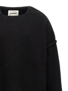 Jil Sander Geometric Neckline Sweater Black, view 3