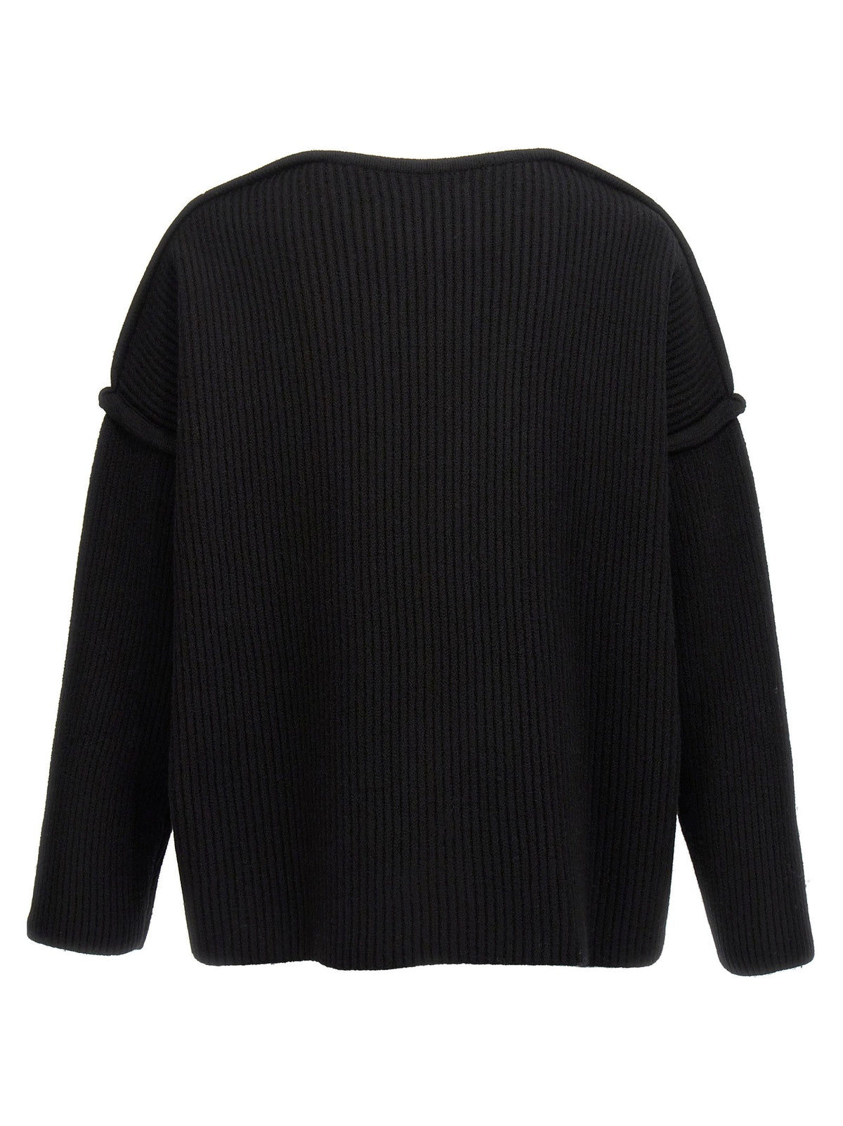 Jil Sander Geometric Neckline Sweater Black, view 2
