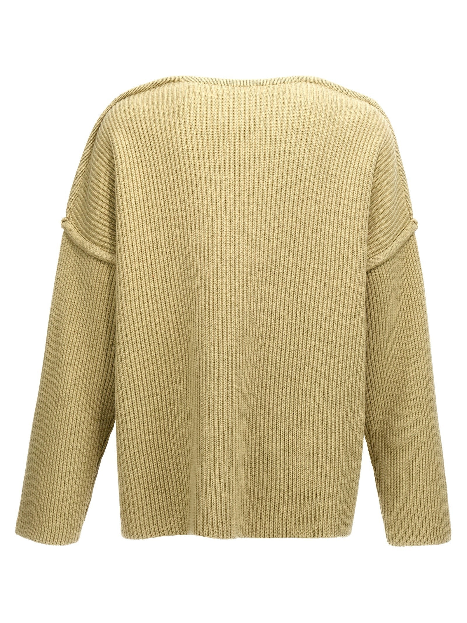 Jil Sander Geometric Neckline Sweater Green