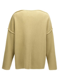 Jil Sander Geometric Neckline Sweater Green