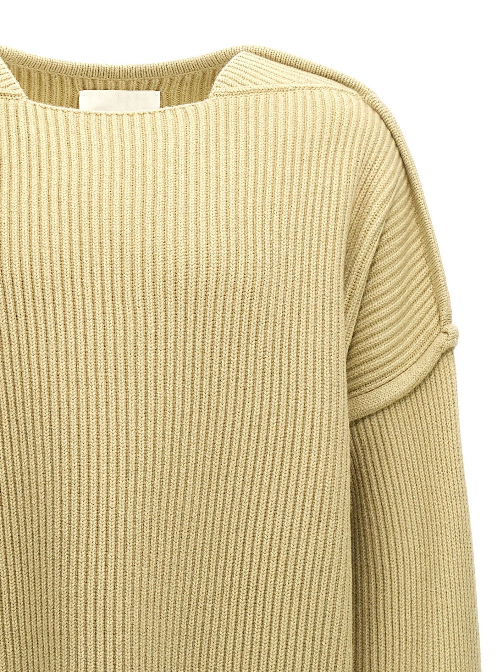 Jil Sander Geometric Neckline Sweater Green