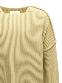 Jil Sander Geometric Neckline Sweater Green
