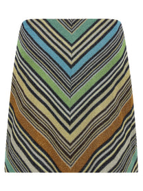 Missoni Geometric Pattern Skirt Gold