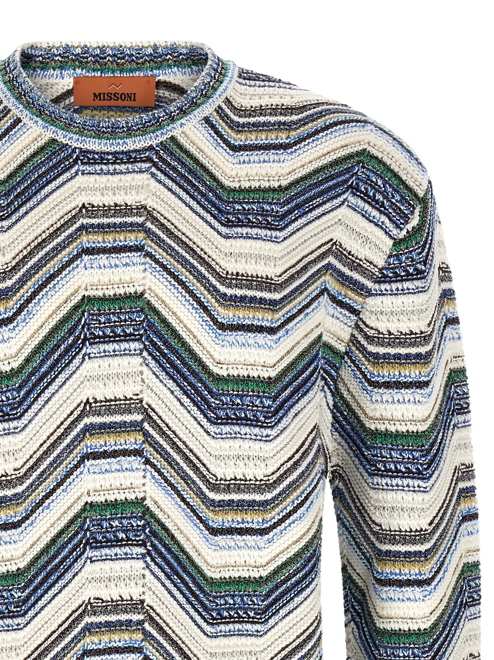 Missoni Geometric Zig Zag Sweater Gold