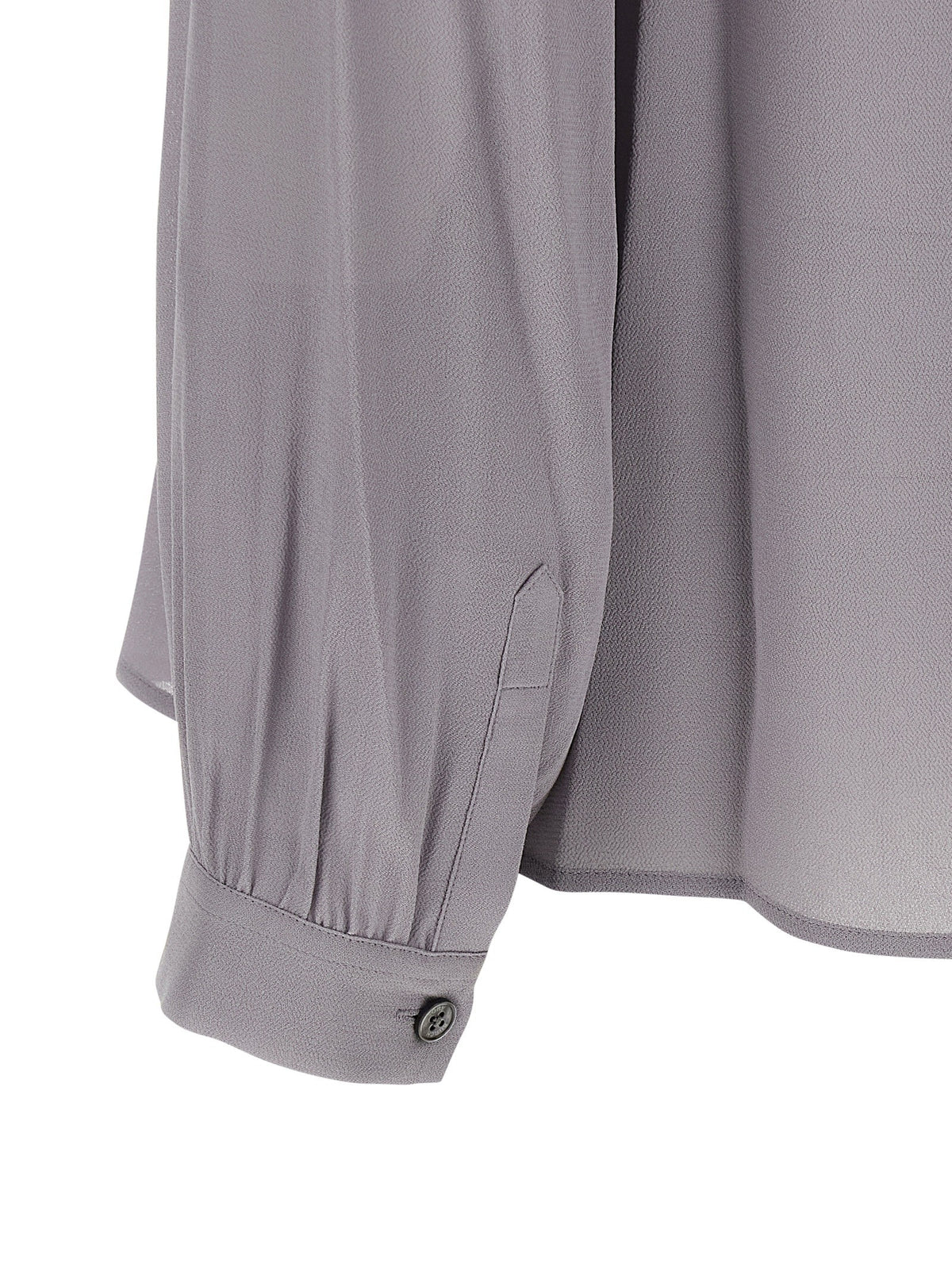 Tory Burch Georgette Bow Blouse Grey