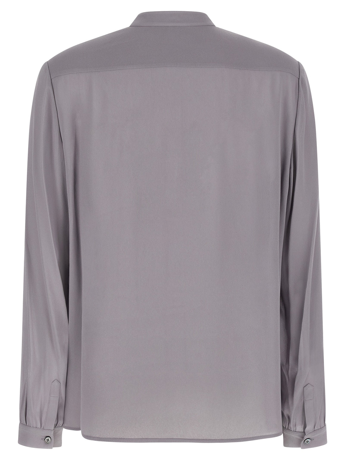 Tory Burch Georgette Bow Blouse Grey