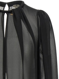 Elisabetta Franchi Georgette Jacket Black, view 3