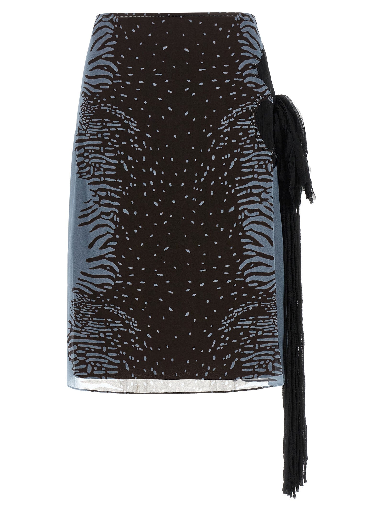 Ferragamo Georgette Skirt Gold